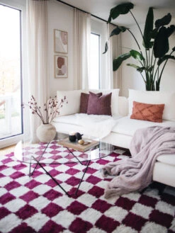 Moderner Teppich, Bordeaux