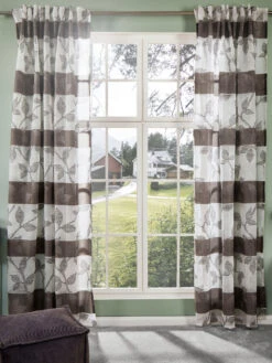 Vorhang Mit Gardinenband, Mokka