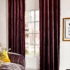 Vorhang Mit Gardinenband, Burgunder