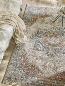 Vintage-Teppich, Kupfer