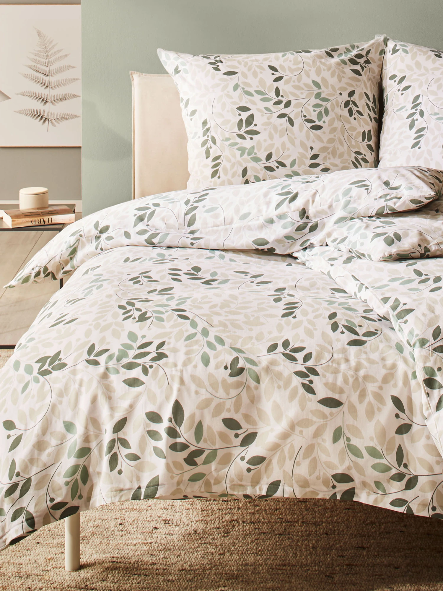 Renforcé-Bettwäsche, Grün