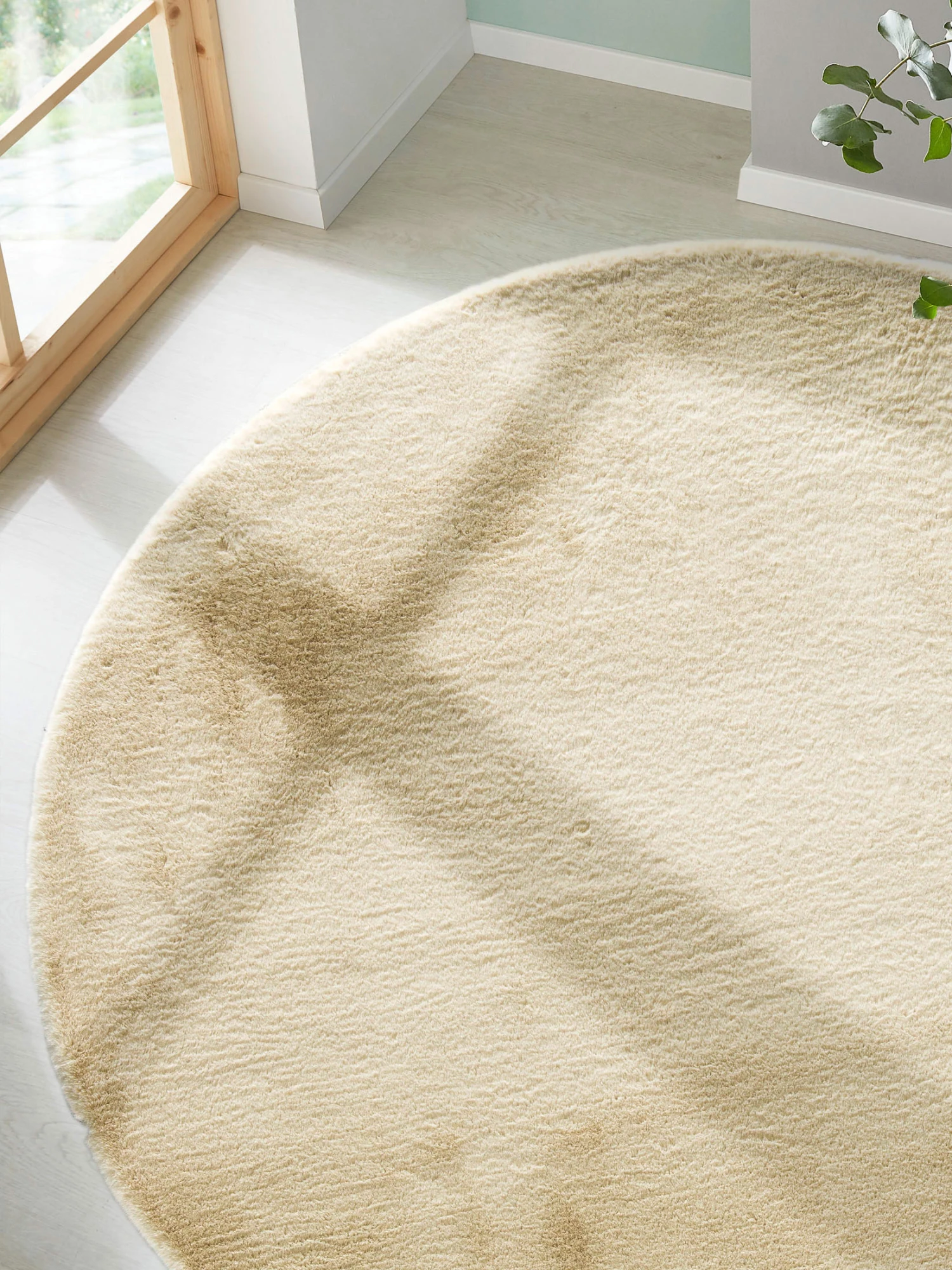 Kunstfell-Teppich, Creme