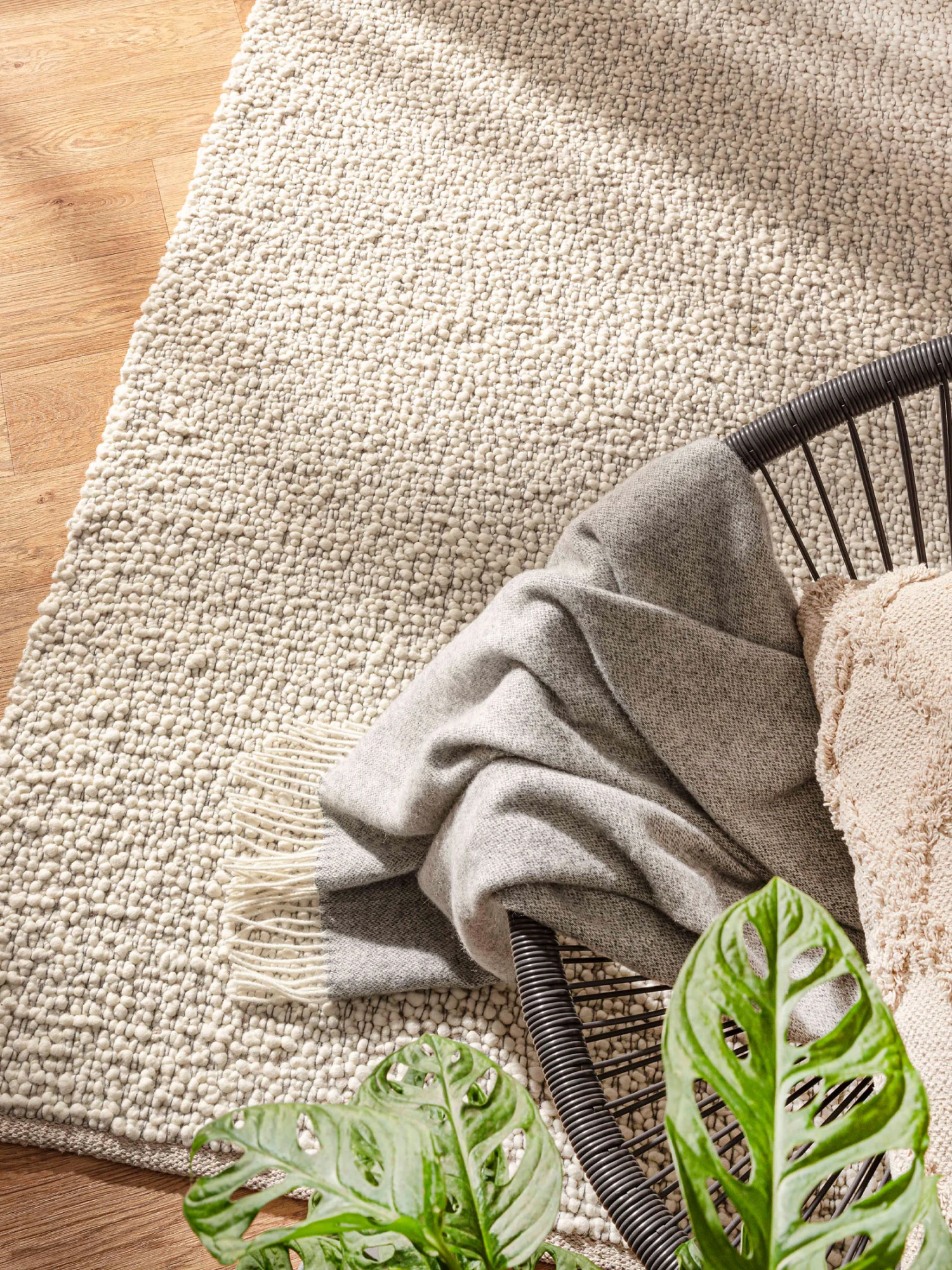 Woll-Teppich, Offwhite