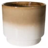 Pflanztopf, Beige-Weiss