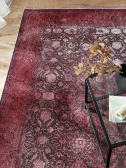 Vintage-Teppich, Pink-Blue