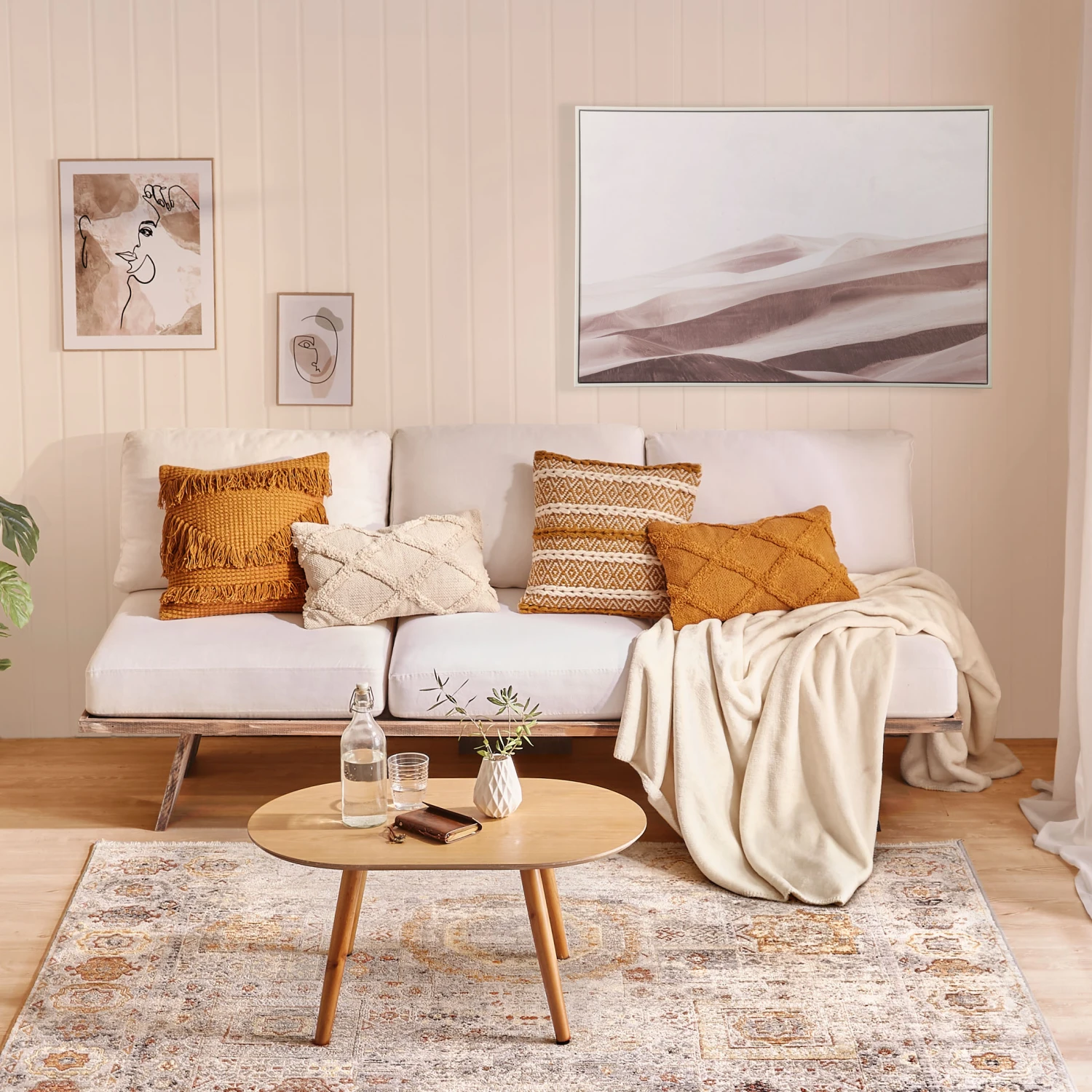 Leinwand-Druck-gerahmt, Hellbeige – Bild 2